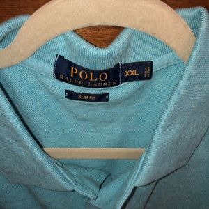Polo Ralph Lauren Aqua Blue Shirt Slim Fit Preppy